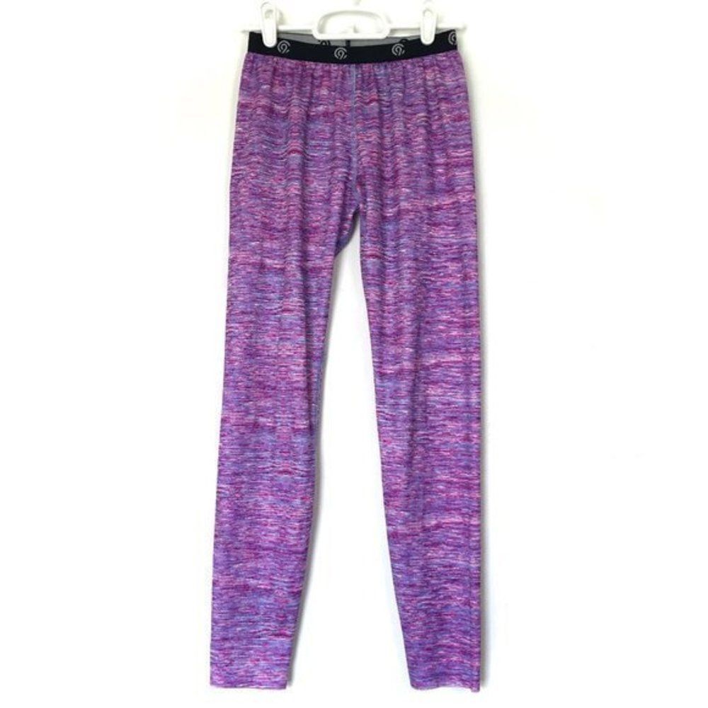 C9 Champion Gym Pants Girls Size L Purple Pink Multicolor 21x26 9in High Rise